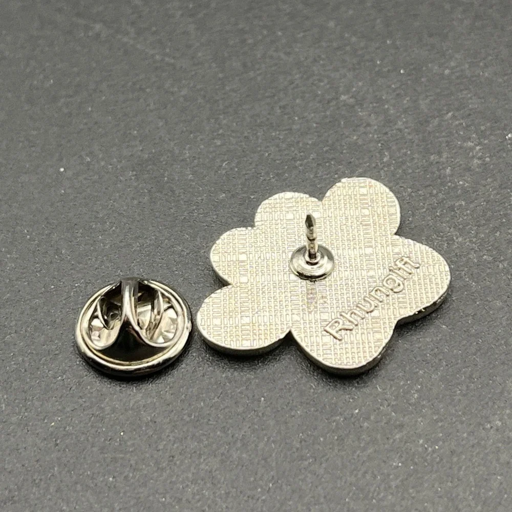 Animal Paw Print Silver‎ Tone Border Lapel Hat Pin